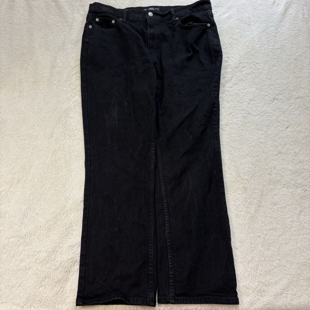 Member's Mark Jeans Men's 36x29 Straight Leg Black Dark Wash Relaxed Fit Denim